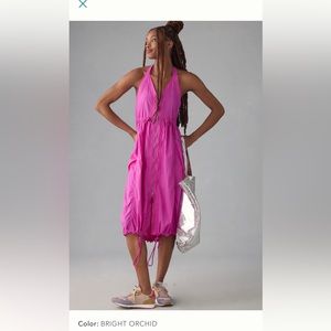 NWT Anthropologie Free Fall Dress Pink Medium Petite